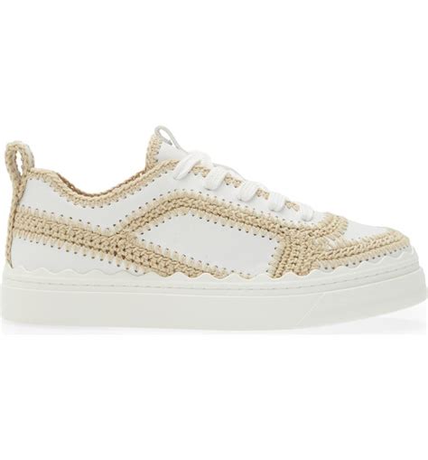 chloe lauren crochet trim sneaker.